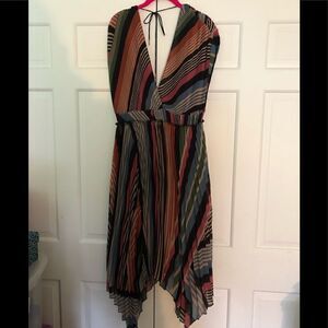 NWOT SAYLOR Lia Dress In Multi Stripe Size Large